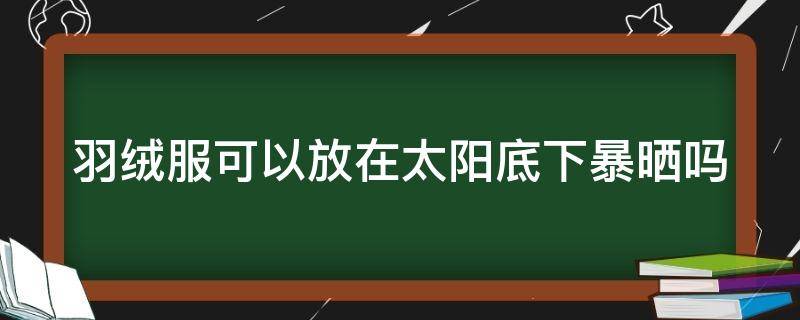 羽绒服可以放在太阳底下暴晒吗（羽绒服可以在太阳下晾晒吗）