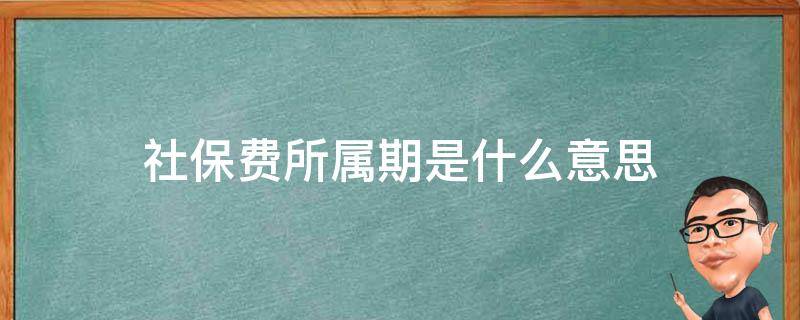 社保费所属期是什么意思 社保费用所属期是什么意思