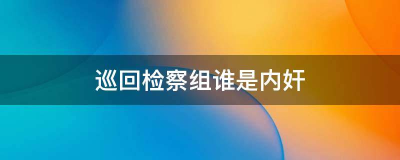 巡回检察组谁是内奸 巡回检察组里的内鬼是谁