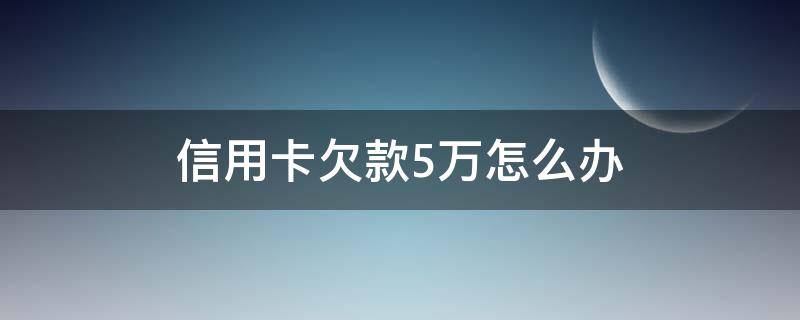 信用卡欠款5万怎么办 欠信用卡5万怎么还清