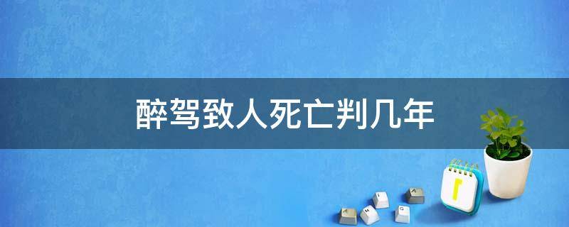 醉驾致人死亡判几年（醉驾致人死亡判多少年）