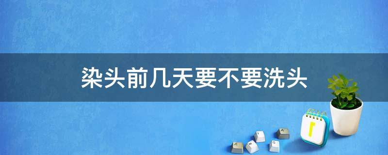 染头前几天要不要洗头（染头前几天是不是不要洗头）