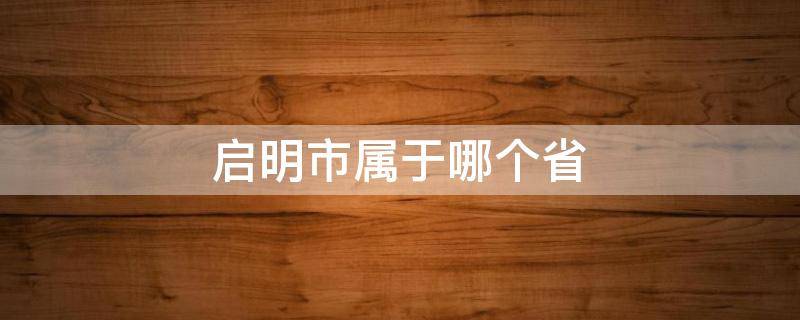 启明市属于哪个省（启明市是哪个省）