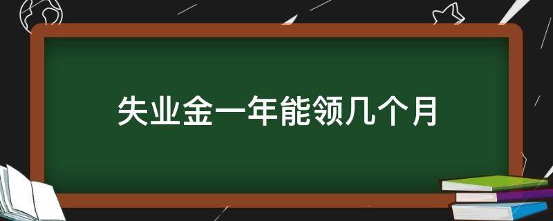 失业金一年能领几个月（失业金满一年能领几个月）