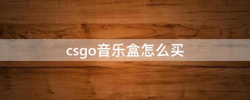 csgo音乐盒怎么买（csgo音乐盒在哪购买）