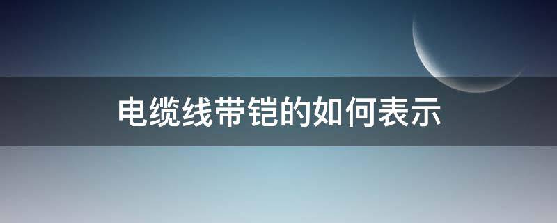 电缆线带铠的如何表示（电缆铠甲是什么）