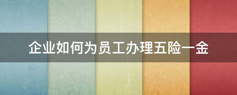 企业如何为员工办理五险一金（怎么为员工办理五险一金）