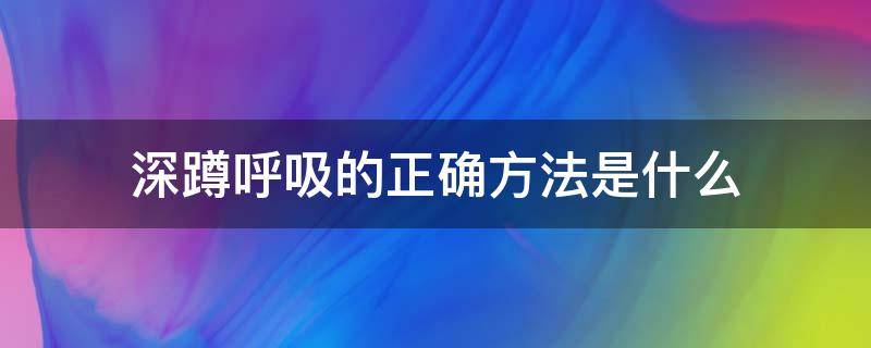 深蹲呼吸的正确方法是什么 深蹲的呼吸方法是蹲下时呼气吗