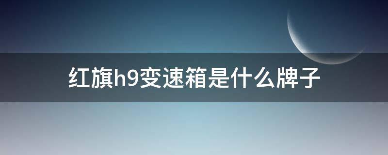 红旗h9变速箱是什么牌子（红旗h9的变速箱是什么牌子）