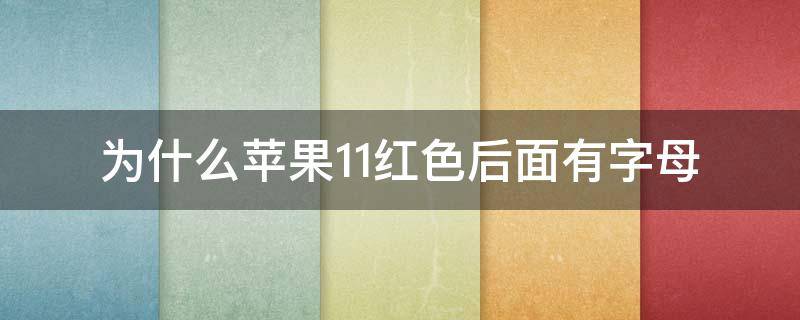 为什么苹果11红色后面有字母 苹果11后边有字母