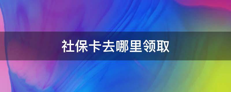 社保卡去哪里领取 社保卡去哪里领取 银行还是社保局