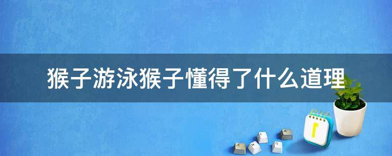 猴子游泳猴子懂得了什么道理 猴子不会游泳懂得了什么道理