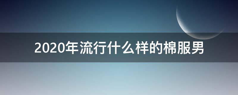 2020年流行什么样的棉服男（2020年实行什么样的棉服）