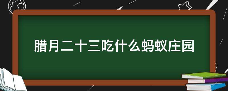 腊月二十三吃什么蚂蚁庄园（腊月二十三小年吃什么蚂蚁庄园）