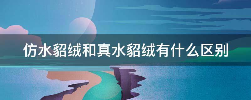 仿水貂绒和真水貂绒有什么区别 仿水貂绒和真水貂绒有什么区别呢