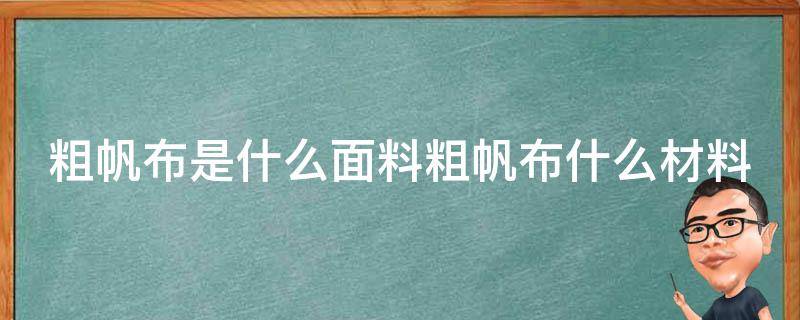 粗帆布是什么面料粗帆布什么材料（粗帆布和细帆布哪个好）