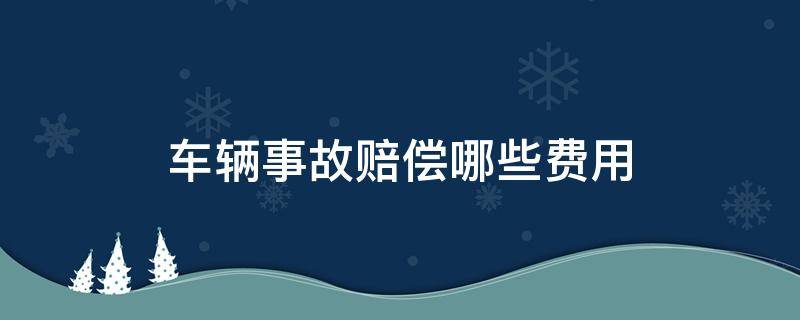 车辆事故赔偿哪些费用（汽车事故可以要求赔偿车辆损失费吗）