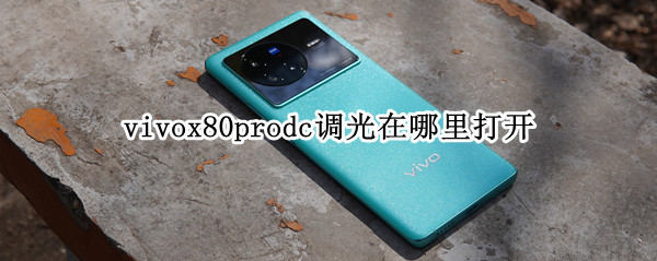 vivox80prodc调光在哪里打开 vivox20dc调光