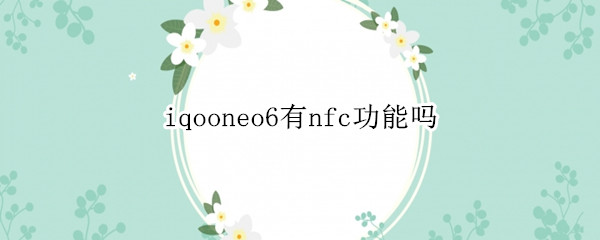 iqooneo6有nfc功能吗（iqooneo5带NFC功能吗）