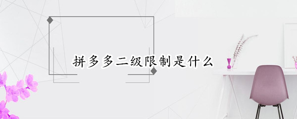 拼多多二级限制是什么 拼多多二级限制是什么情况