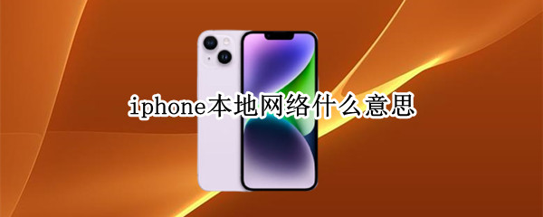 iphone本地网络什么意思（iphone本地网络什么意思知乎）