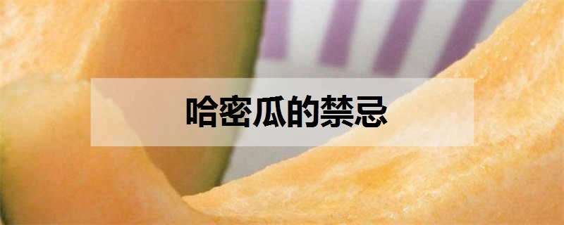 哈密瓜的禁忌 哈密瓜的禁忌症