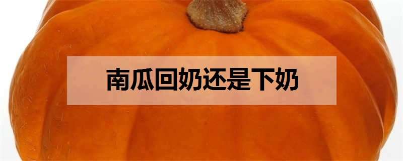 南瓜回奶还是下奶（奶突然不涨变得松软了怎么办）