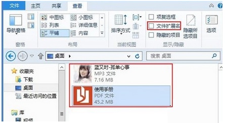 Windows8怎么显示或隐藏文件扩展名