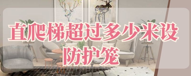 直爬梯超过多少米设防护笼（直爬梯超过多少米设防护笼子）