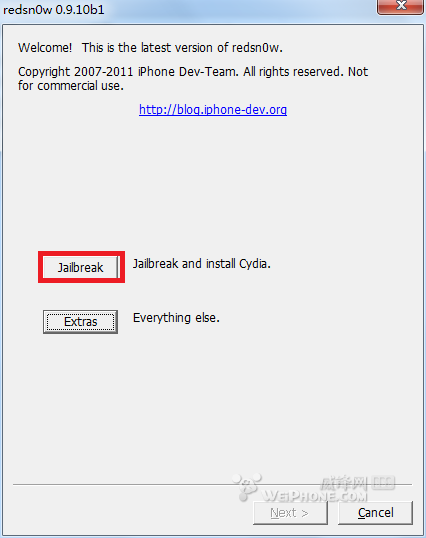 使用redsn0w 0.9.10 b1完美越狱ios 5.0.1