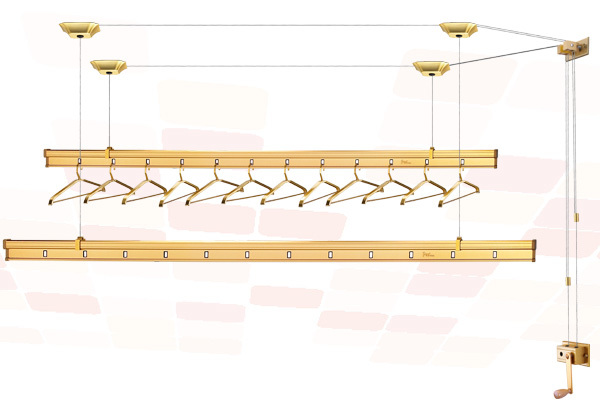 手摇升降晾衣架安装方法 手摇升降晾衣架安装教程图