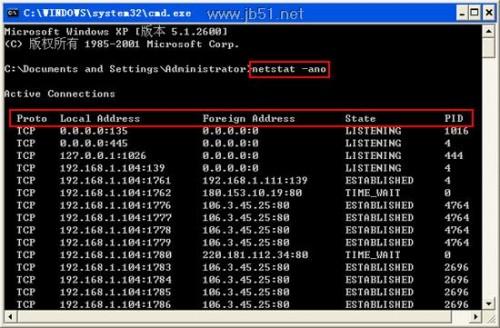 windows下查看端口的方法[图文] 查看端口的命令windows