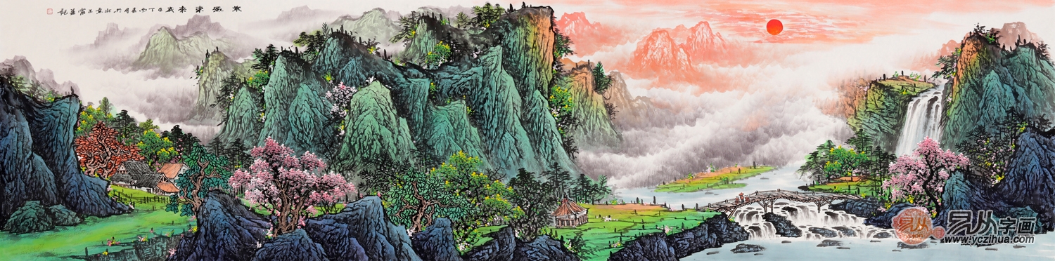 这4款客厅山水风景画（推荐几幅客厅山水画）