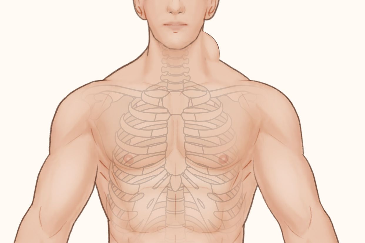脖子肋骨上鼓了个包的图片 肋骨处有个鼓包