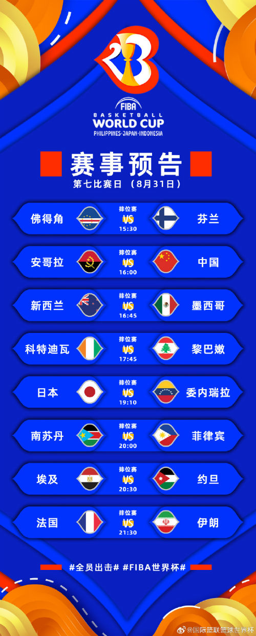 2023男篮世界杯赛程直播时间表8月31日（2023男篮世界杯赛程直播时间表8月31日）