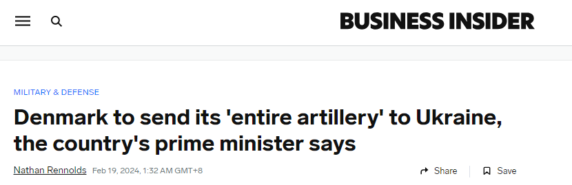 丹麦首相呼吁对乌军援：无论美国会发生什么，欧洲必须加速