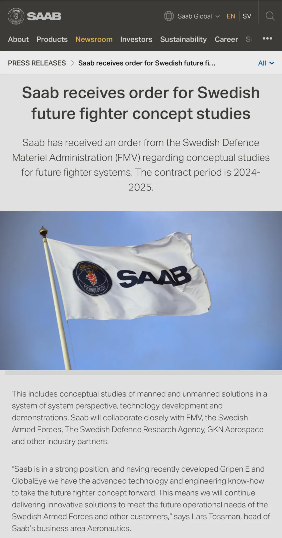 瑞典宣布独立研制下一代战斗机，网友：从四代机直接研发六代机？